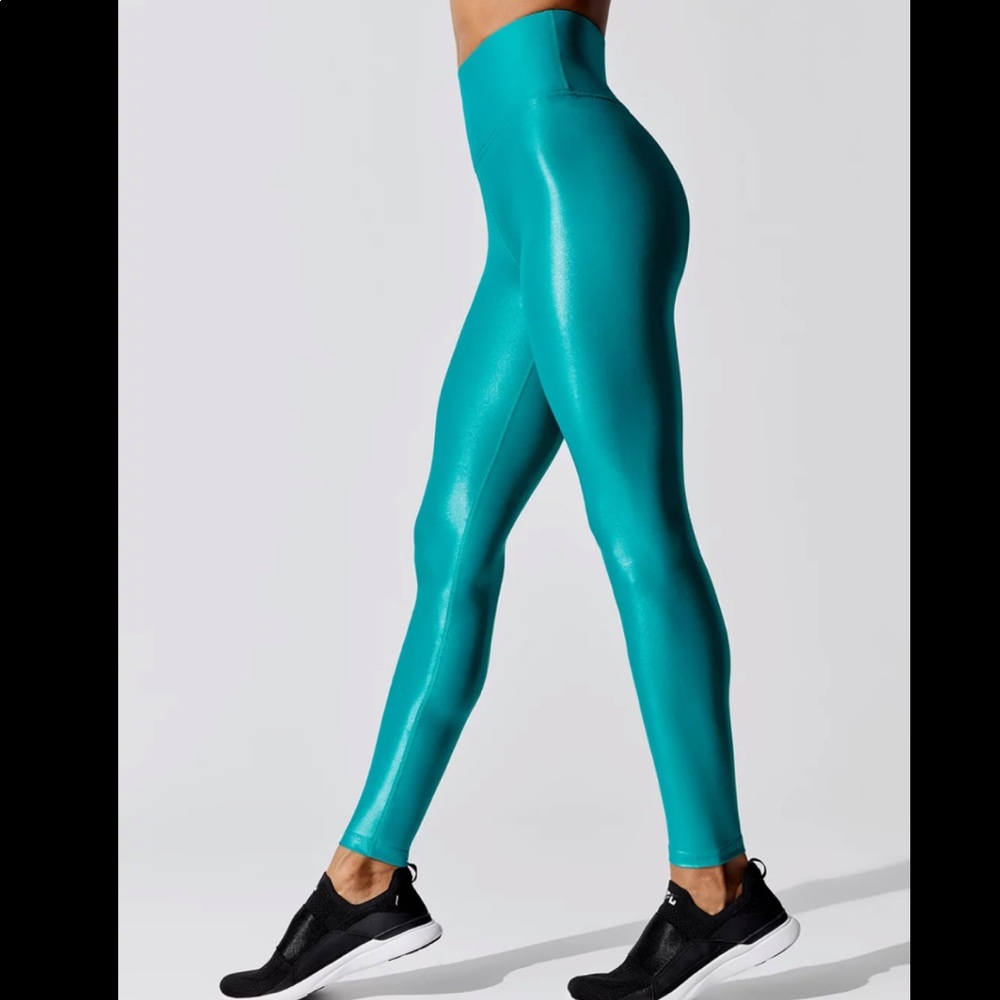 Carbon38 Takara Enamel Blue High Waisted Small